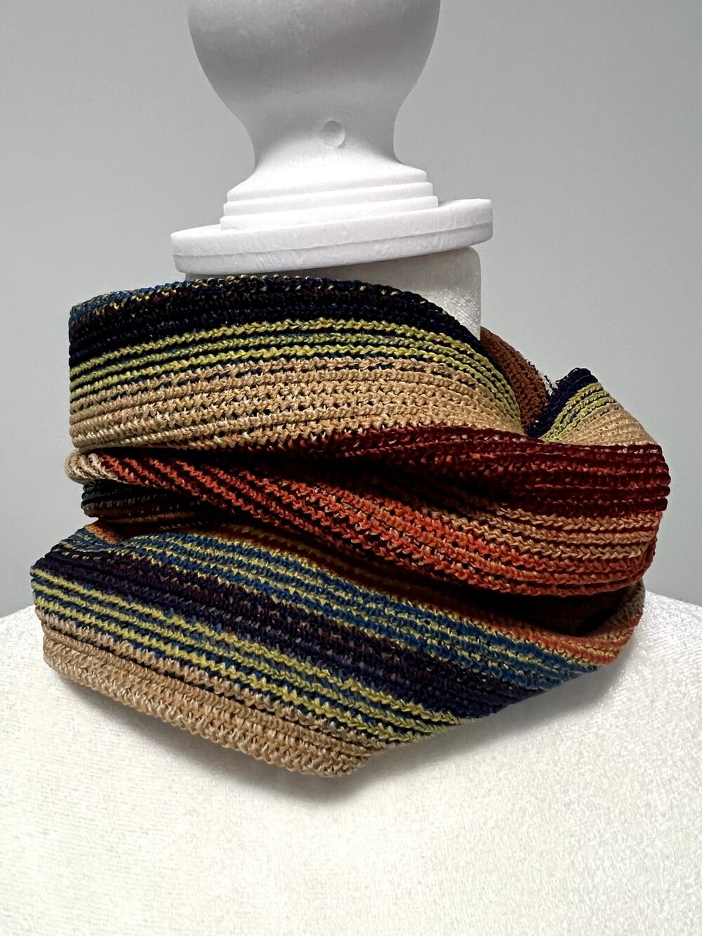 Warm Tone Multi-color scarf/ Neck Wrap